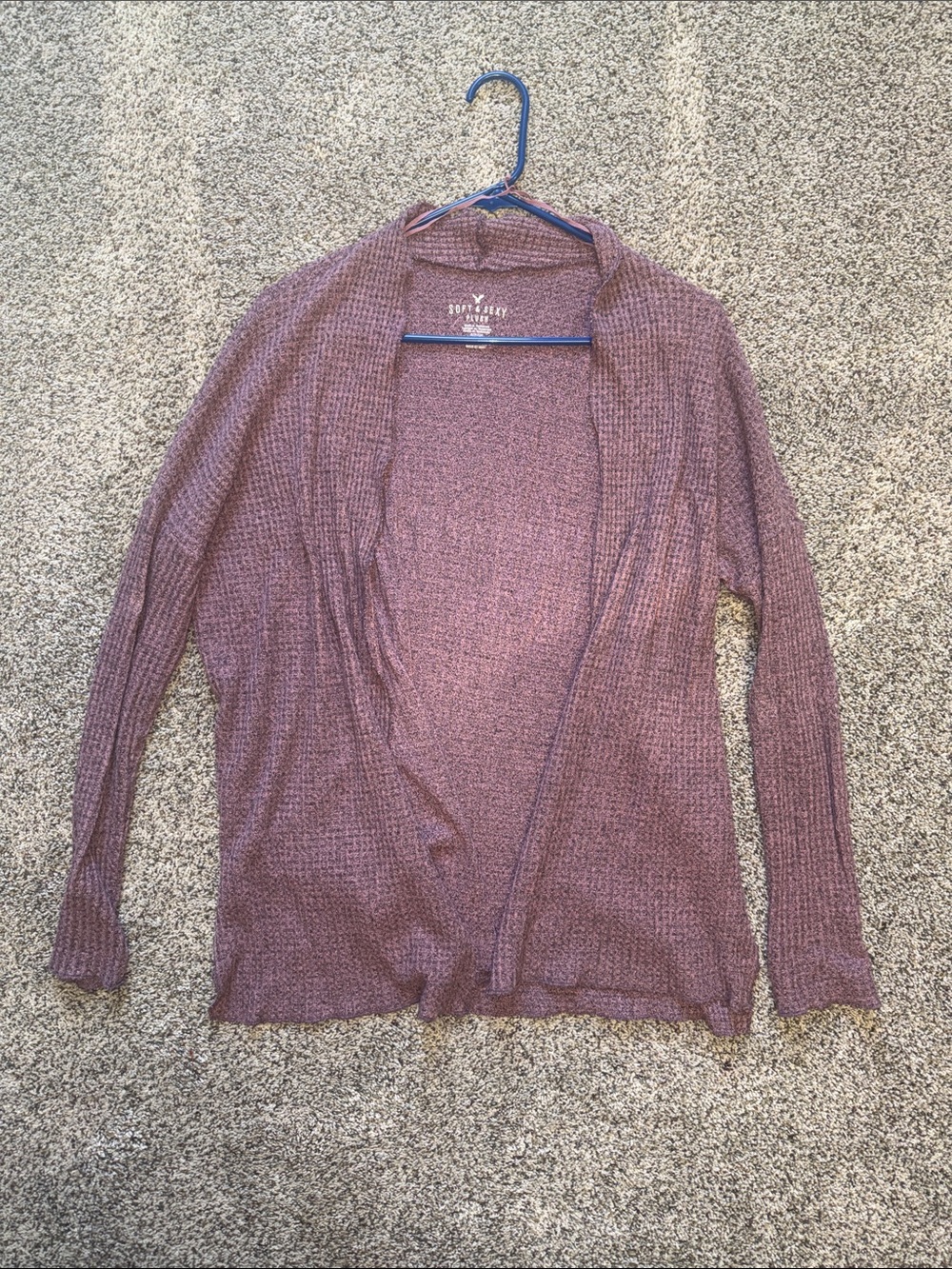American Eagle Outfitters Open-Front Cardigan Sweater - Mauve